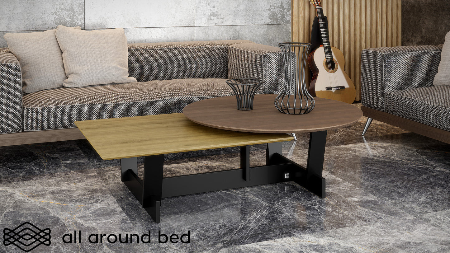 ALL-AROUND-BED-COFFE TABLE OAK WOOD